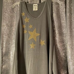 Vocal size medium star bling tank